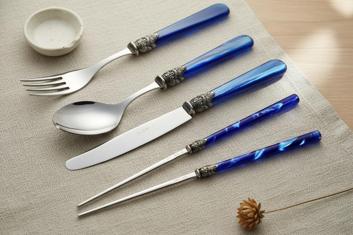 EME Flatware Napoleon Spoon, Fork, chopsticks, knife Set 8pcs (Brand New)