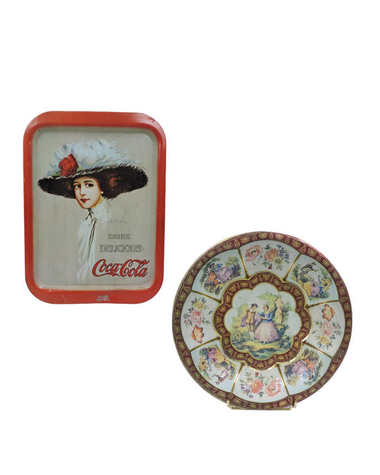 Vintage Coke Tray & English Bowls (As Is)
