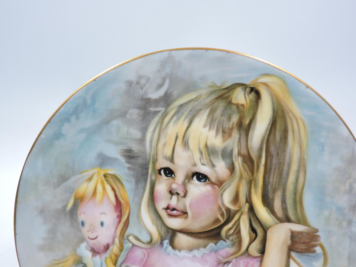 Haviland Limoge "Pinky and Baby" wall deco plate