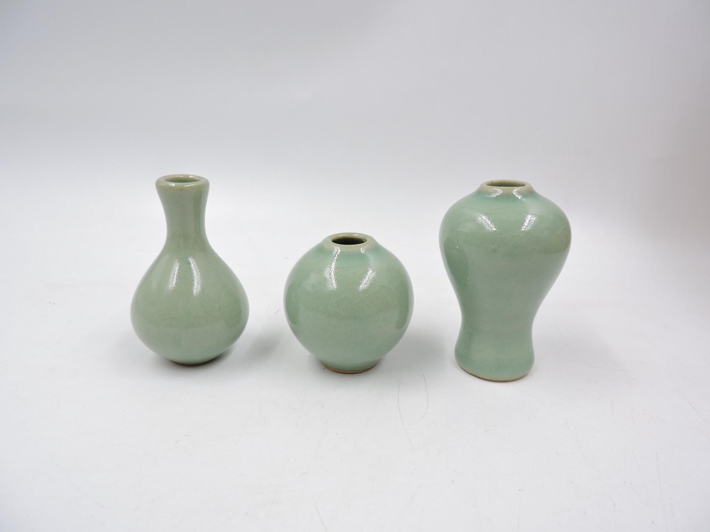 Mini Celadon Ceramic Set (3-piece) -Jars Only