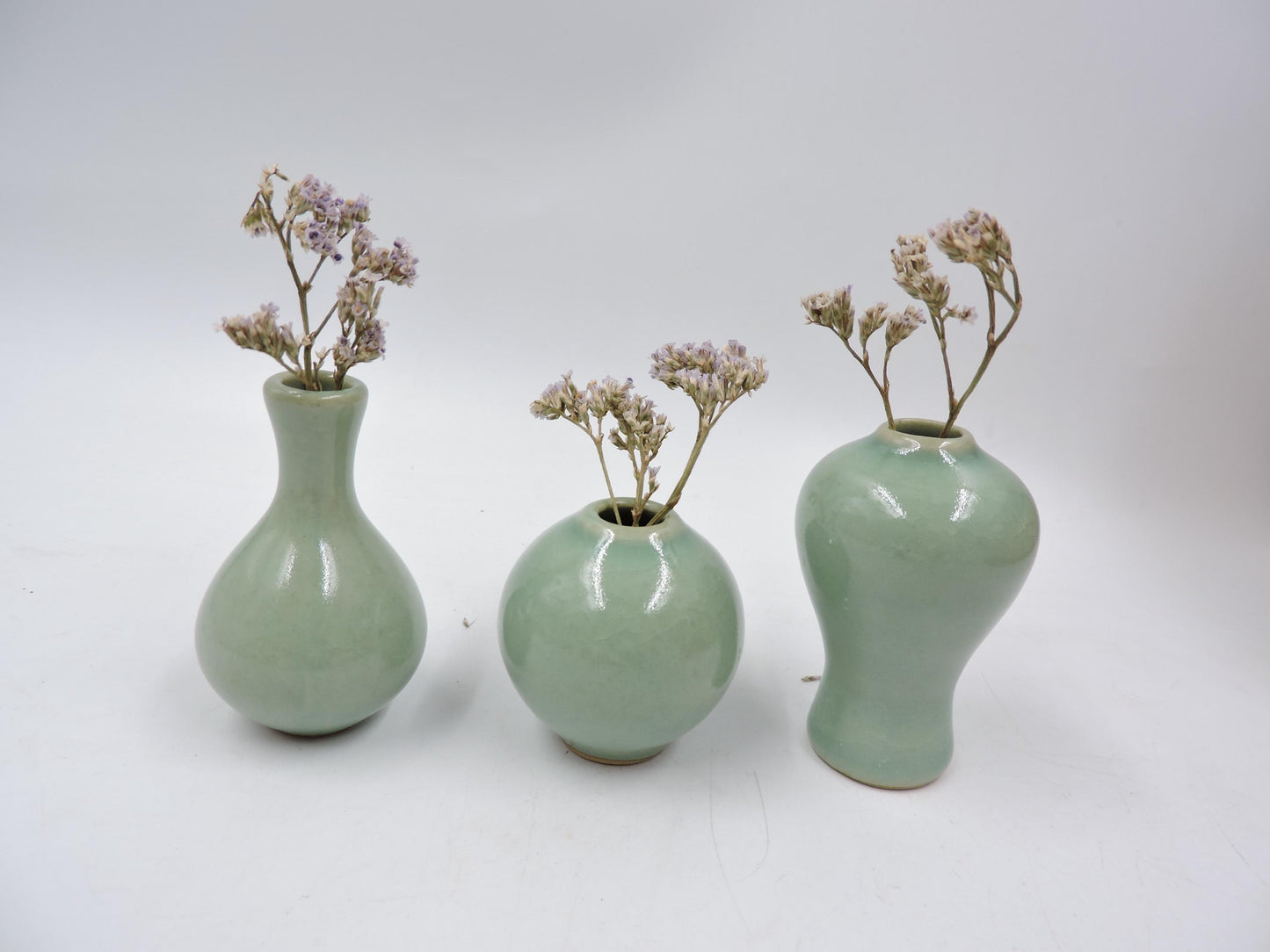 Mini Celadon Ceramic Set (3-piece) -Jars Only