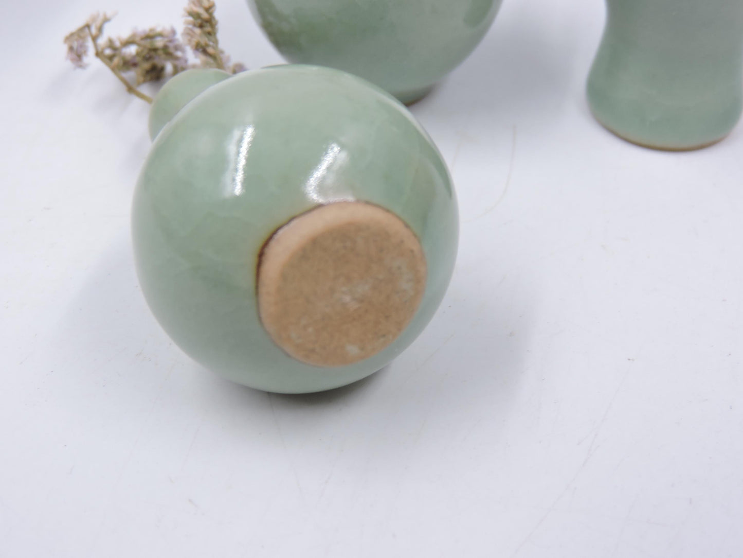 Mini Celadon Ceramic Set (3-piece) -Jars Only