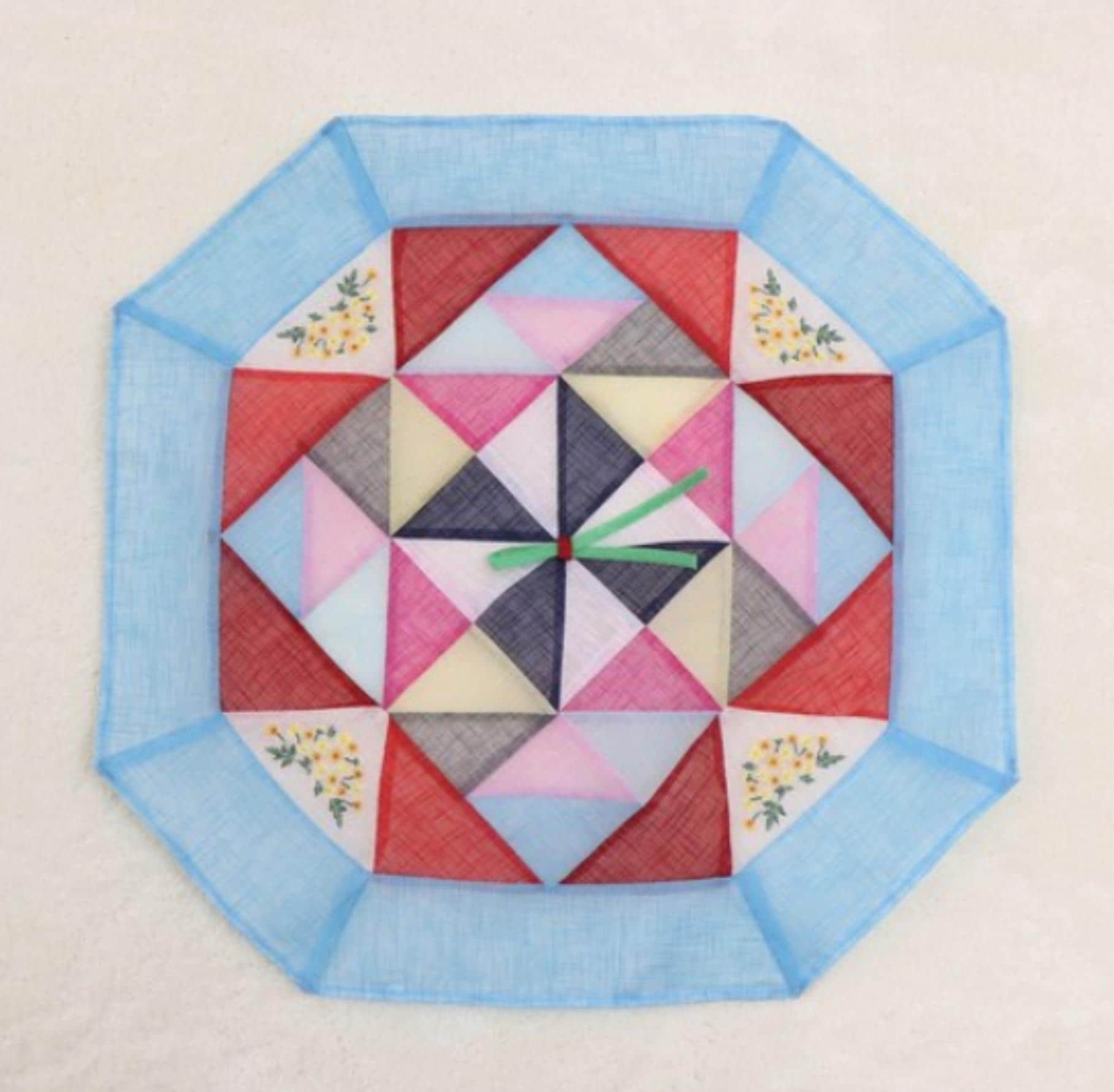 Traditional Korean Ramie Jogakbo Patchwork Table Mat & Wall Decor