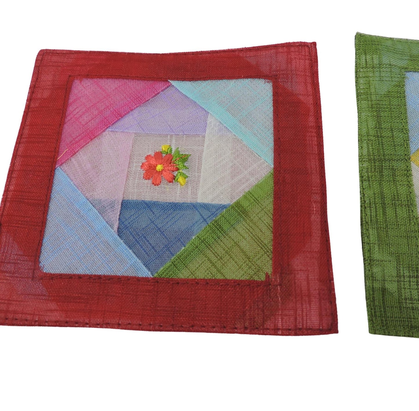 Traditional Korean Jogakbo Patchwork Coaster Set of 5