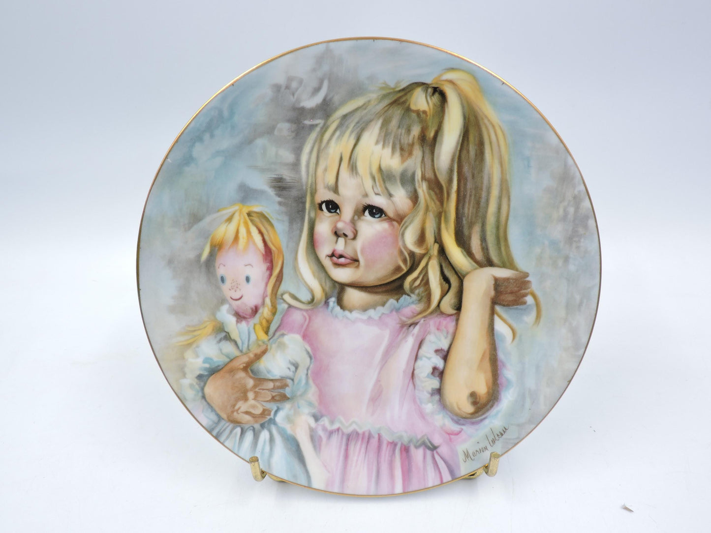 Haviland Limoge "Pinky and Baby" wall deco plate
