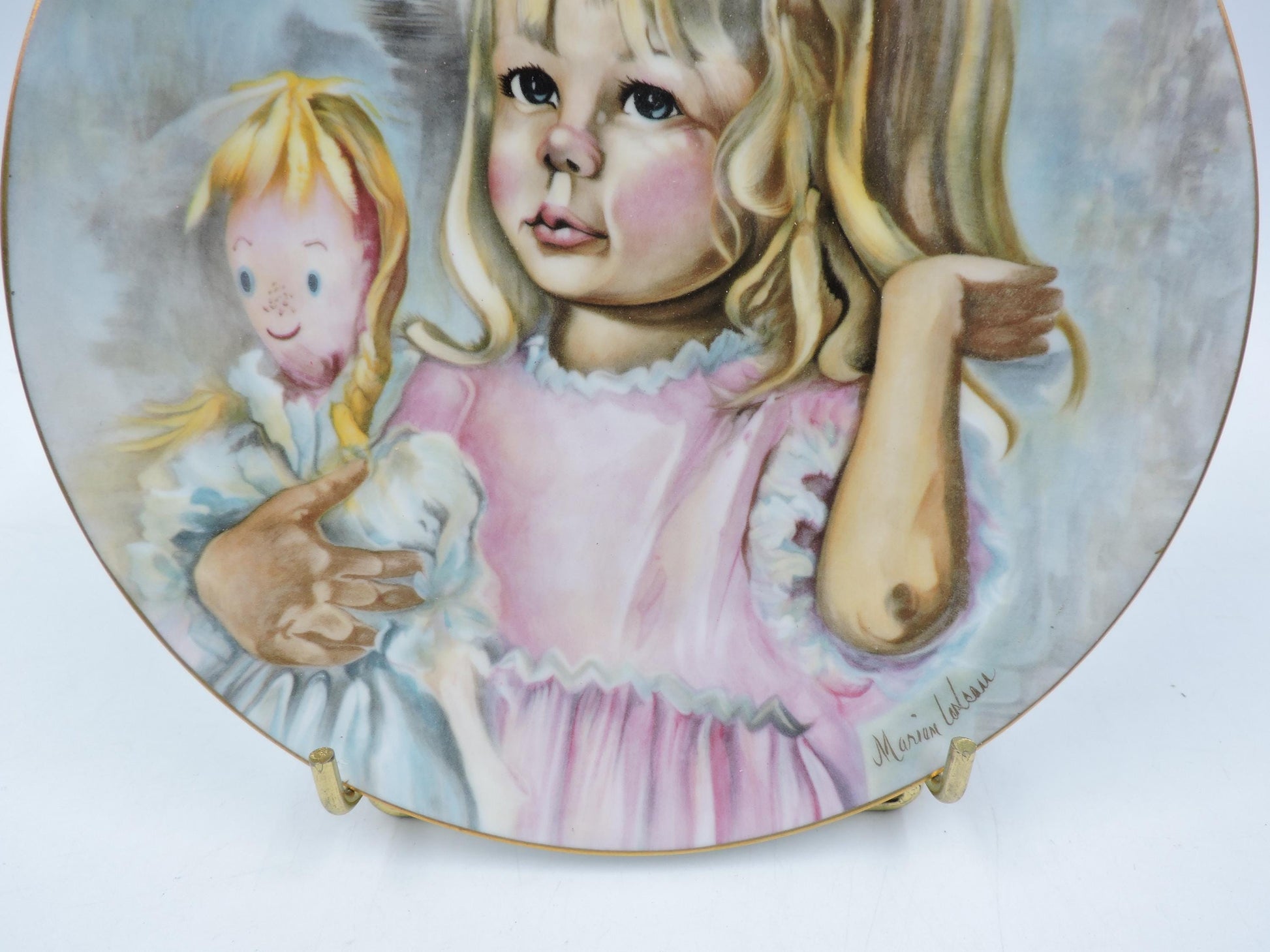 Haviland Limoge "Pinky and Baby" wall deco plate