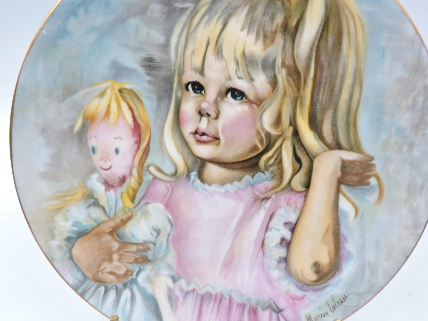 Haviland Limoge "Pinky and Baby" wall deco plate