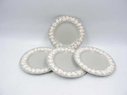 Wedgwood Queens ware Grey Shell Edge Bread Plate set of 4