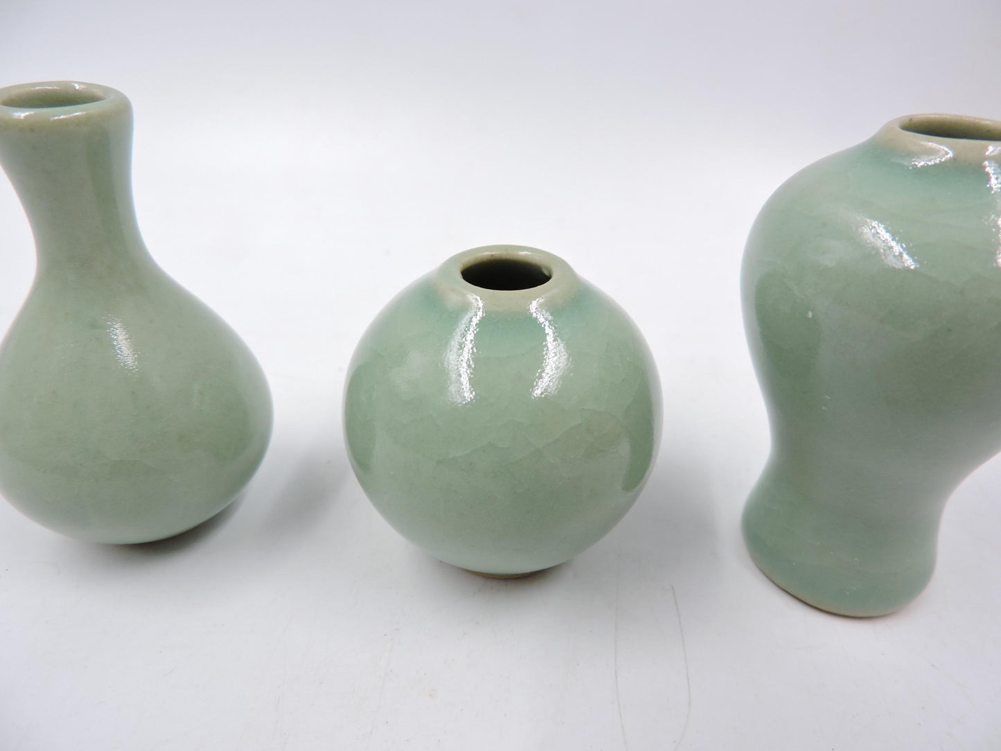 Mini Celadon Ceramic Set (3-piece) -Jars Only