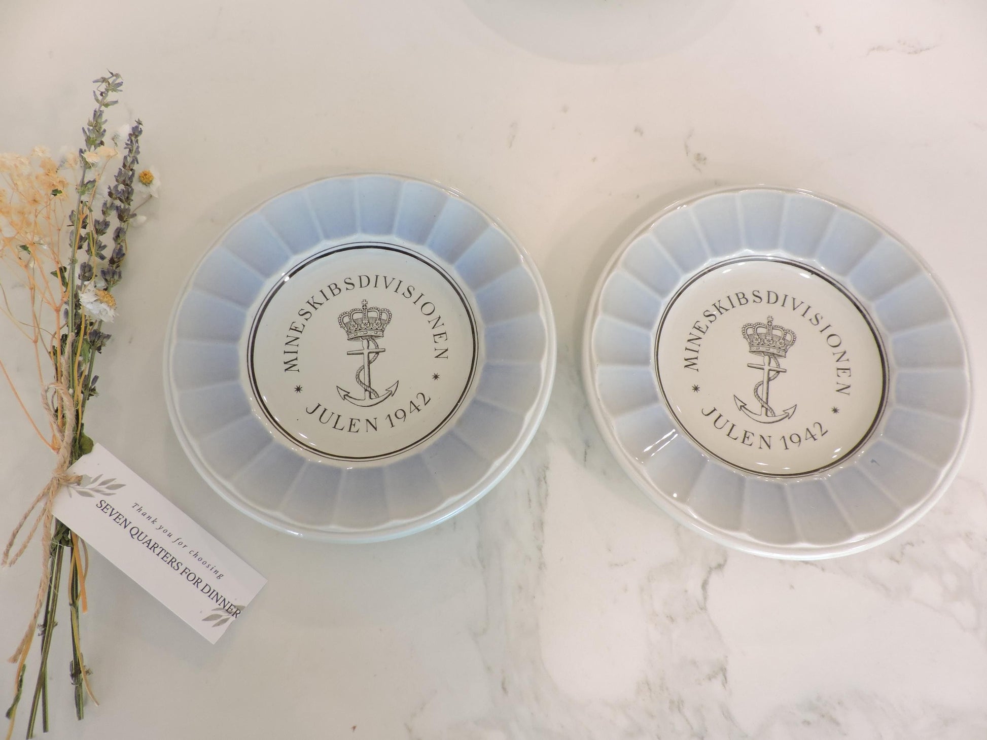 Vintage Danish Christmas Commemorative Plate Gift Set (1942)