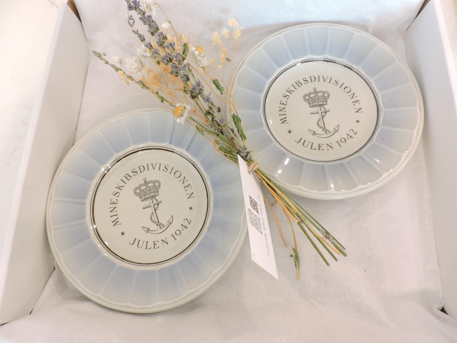 Vintage Danish Christmas Commemorative Plate Gift Set (1942)