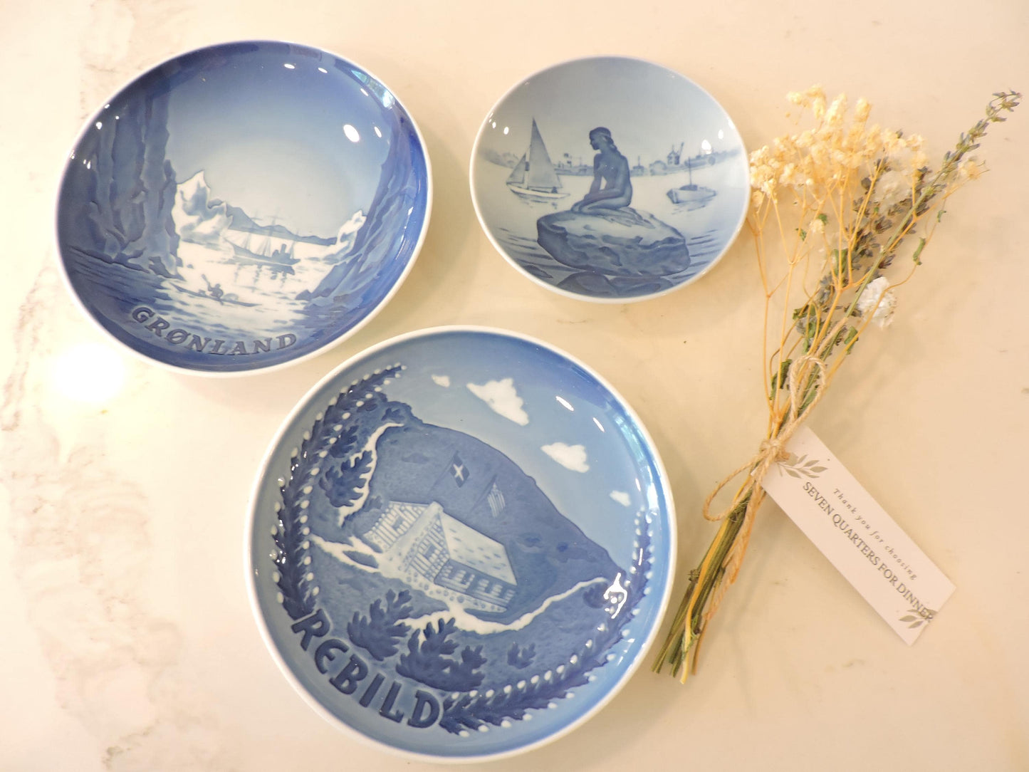 Danish Vintage Plate Trio Gift Set