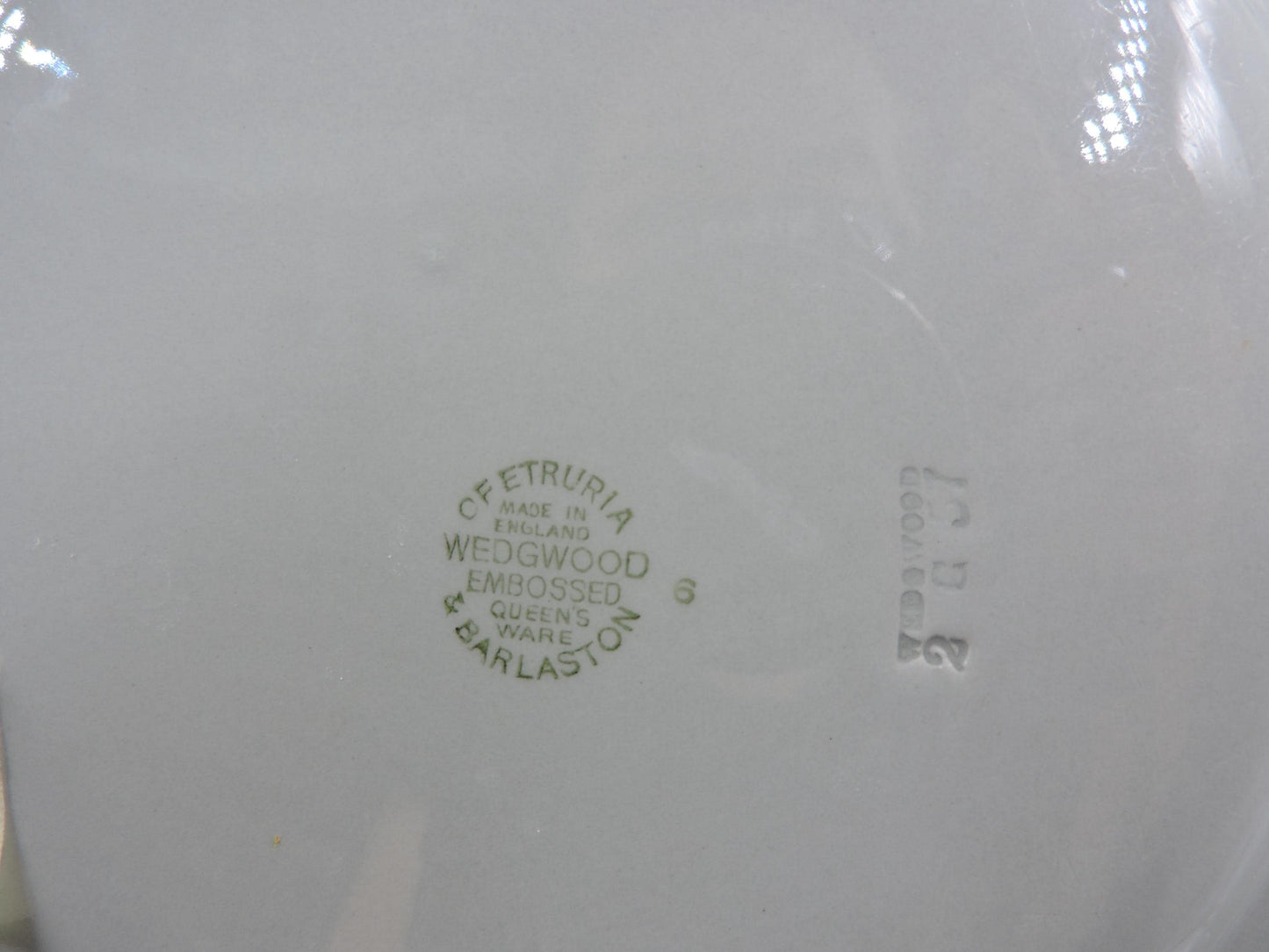 Wedgwood Queensware Grey Shell Edge Salad Plates, Set of 2