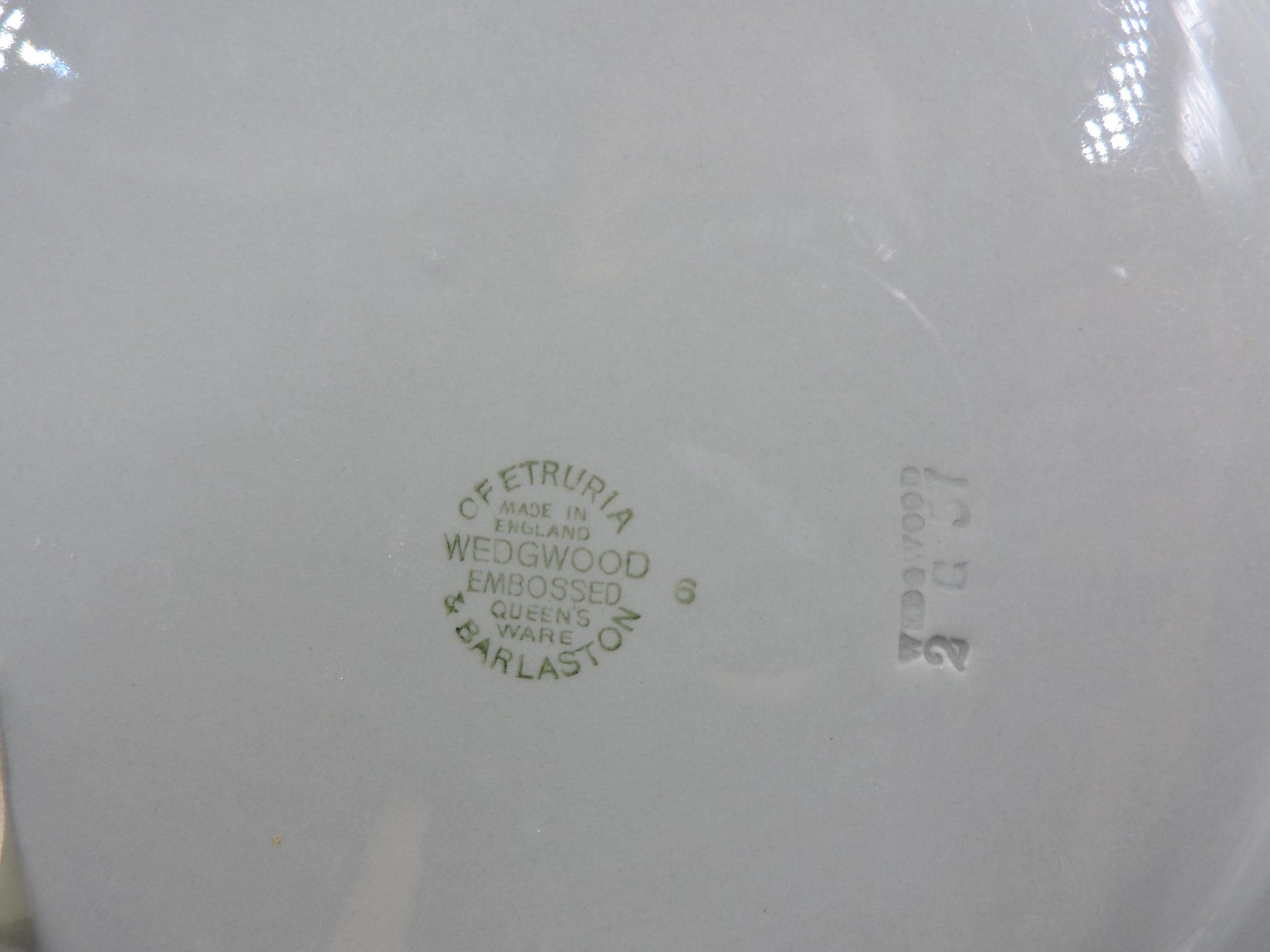 Wedgwood Queensware Grey Shell Edge Salad Plates, Set of 2