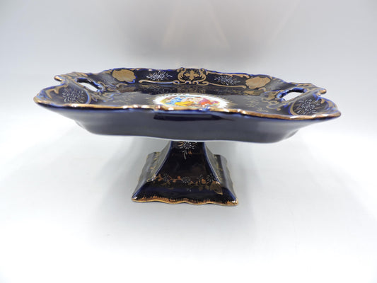Czjzek Czech Cobalt Blue Pedestal Compote