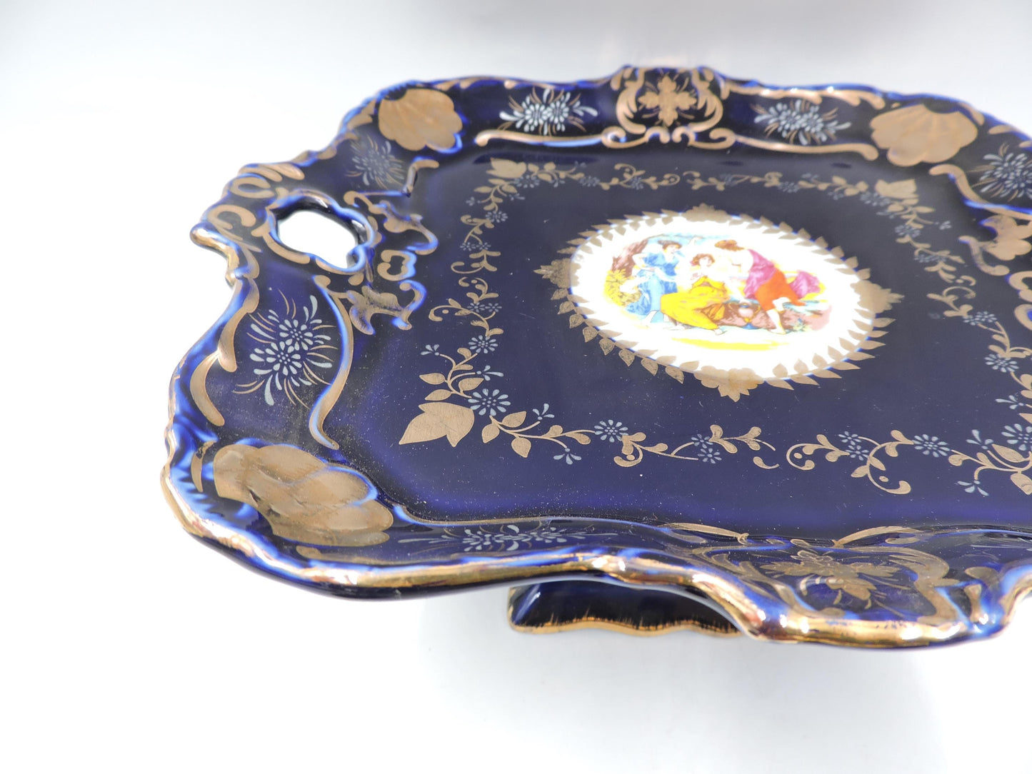 Czjzek Czech Cobalt Blue Pedestal Compote