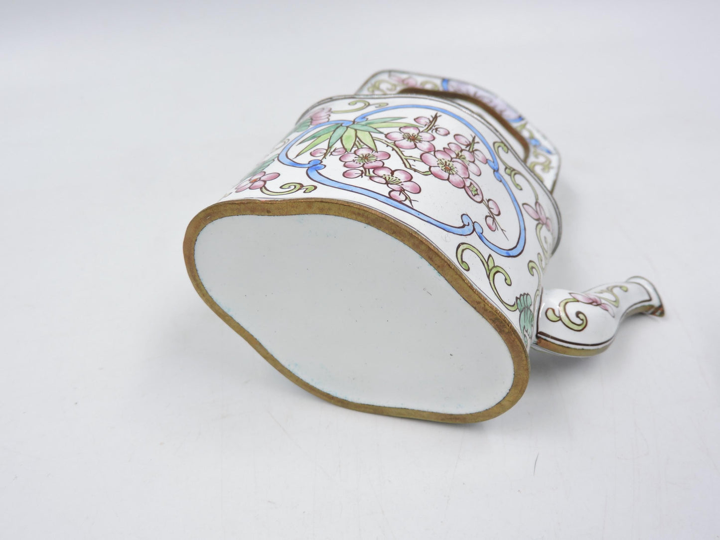 Arts Enameled Brass Miniature Teapot