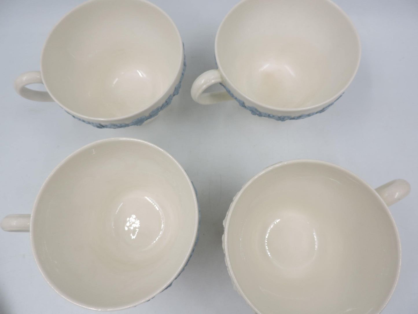 As is Wedgwood Queensware Mismatched Tea Cup Set of 4