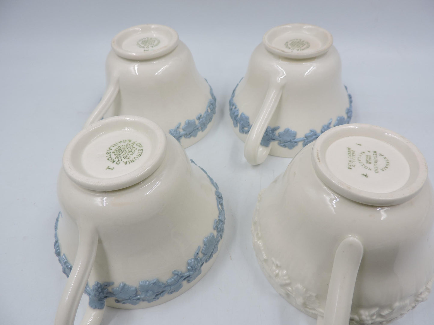 As is Wedgwood Queensware Mismatched Tea Cup Set of 4