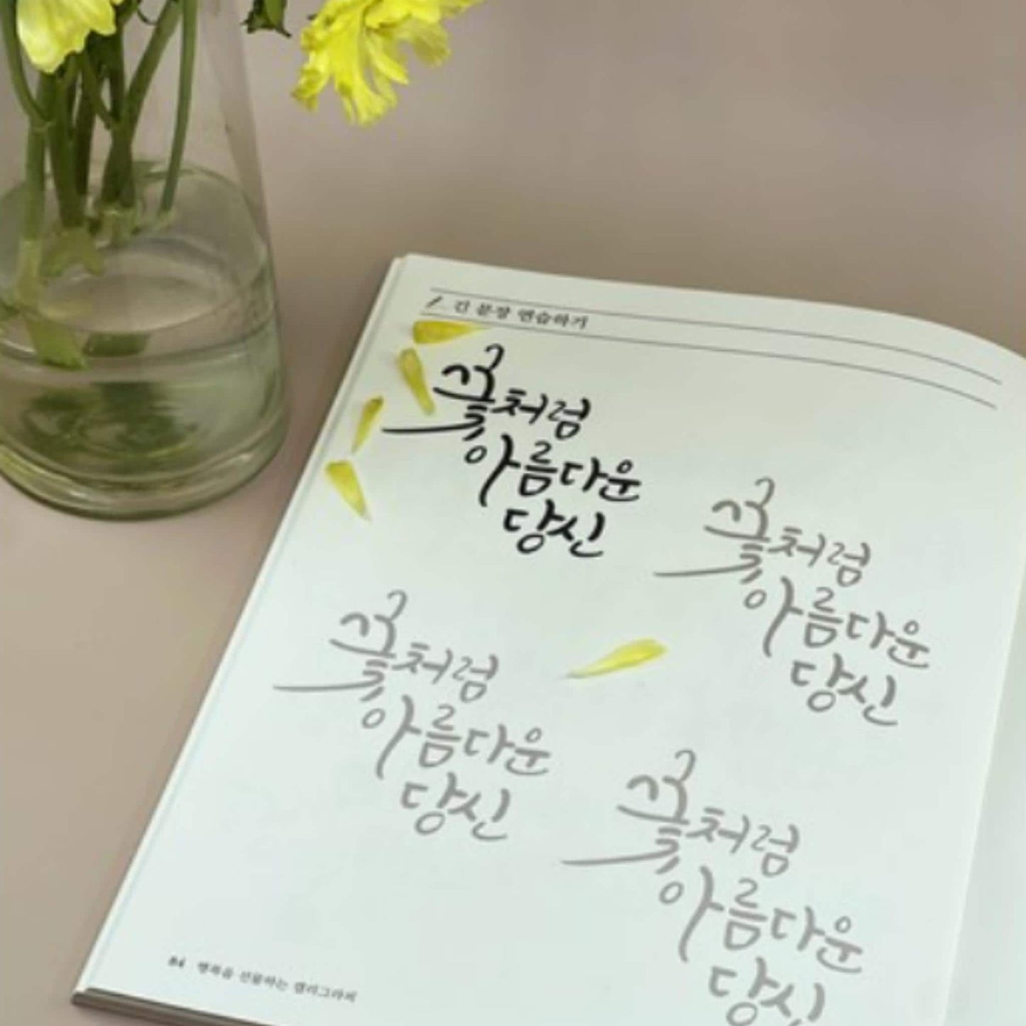 Calligraphy Practice Workbook Gifting Happiness Lay Flat Guide Book