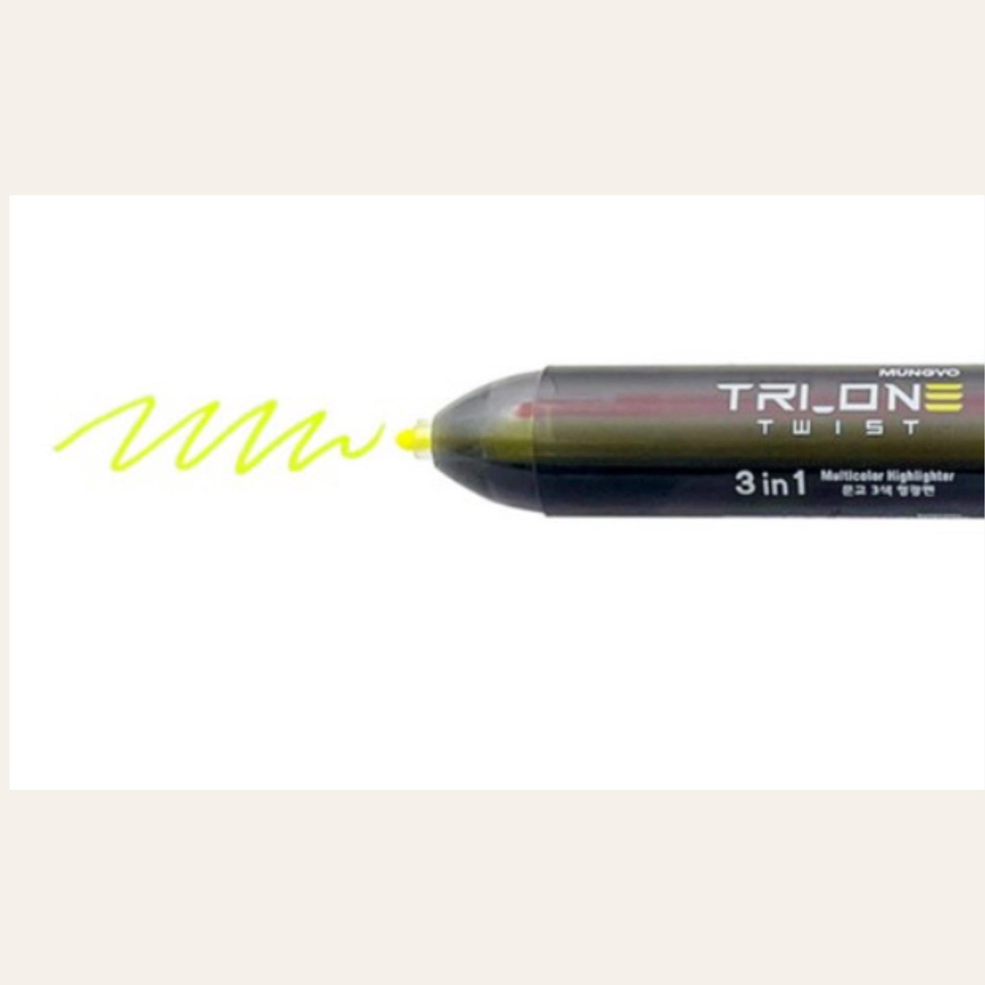 Mungyo Tri-one Twist 3-in-1 Multicolor Highlighter