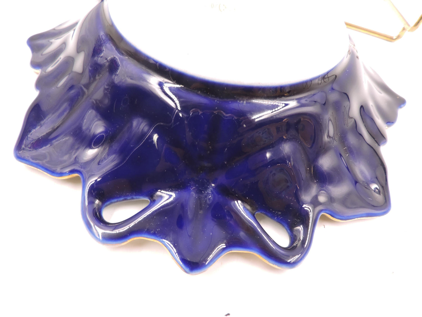 Thun Czech Cobalt Blue Porcelain Bowl with Ribbons