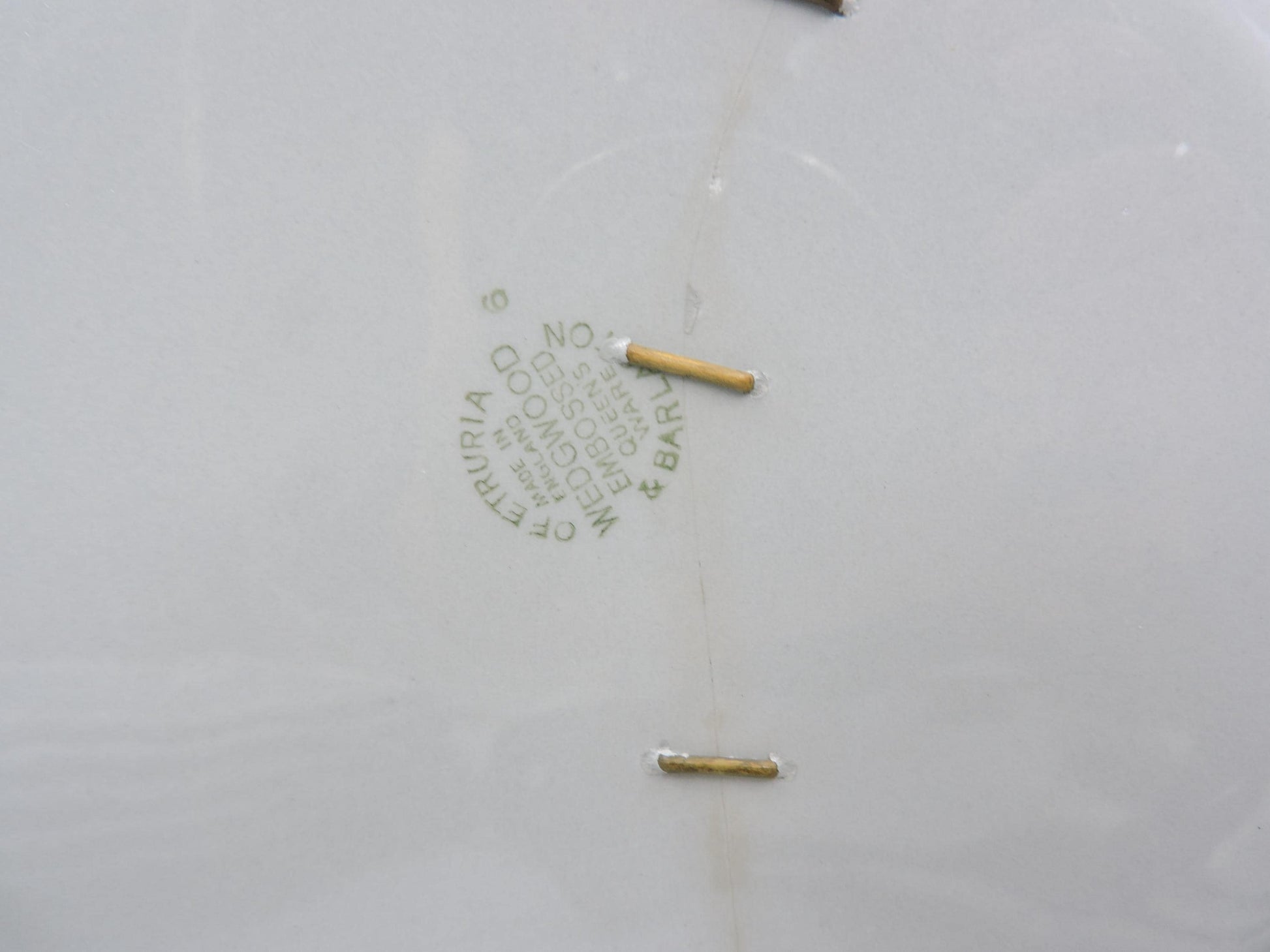 Rare Wedgwood Queensware Grey Shell Edge Staples Repair