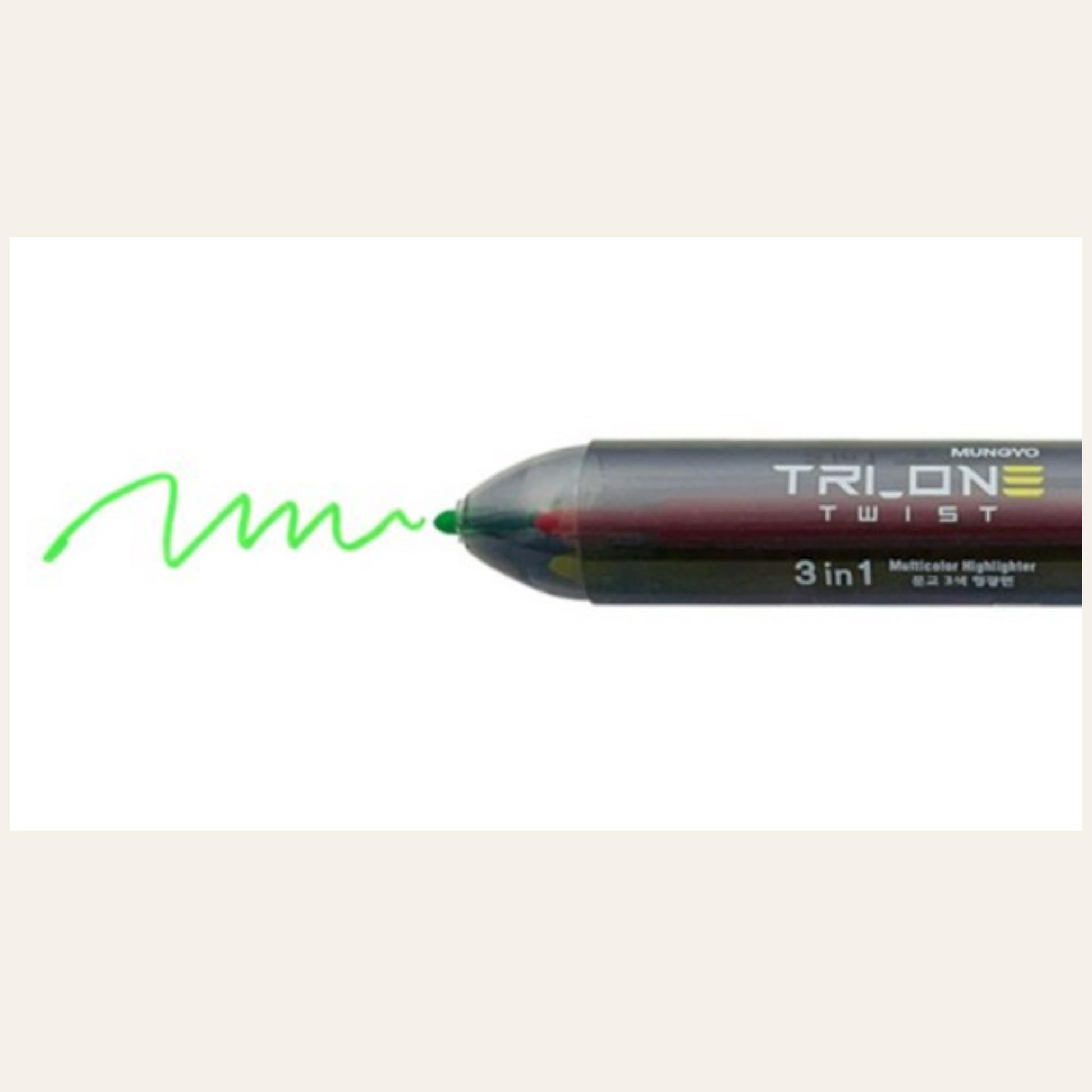 Mungyo Tri-one Twist 3-in-1 Multicolor Highlighter