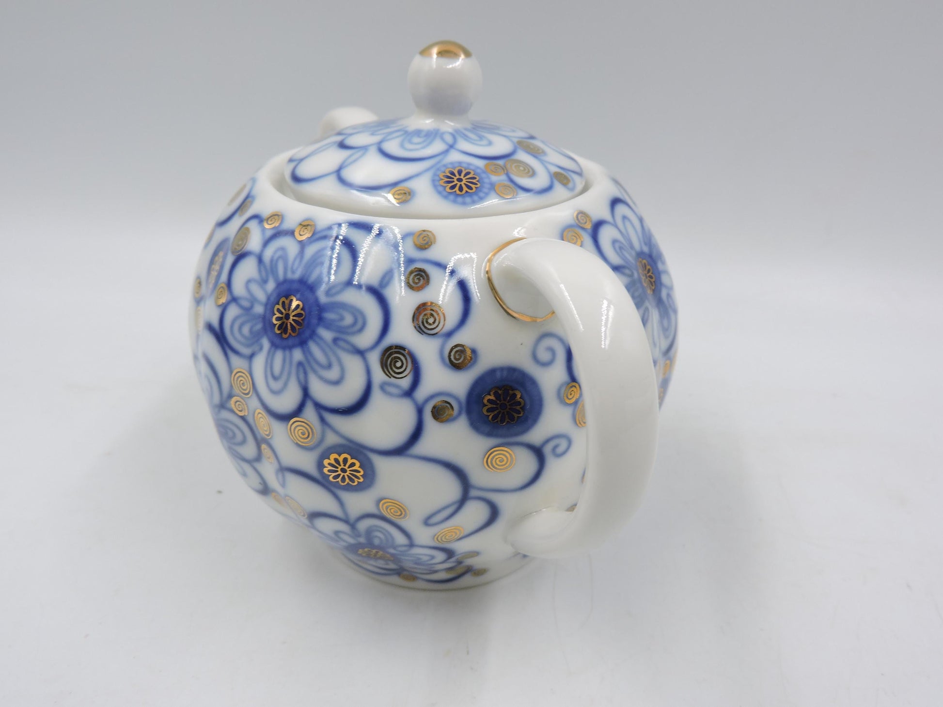 Lomonosov Imperial Porcelain Cornflower Sugar Bowl 450ml (15.2 oz)