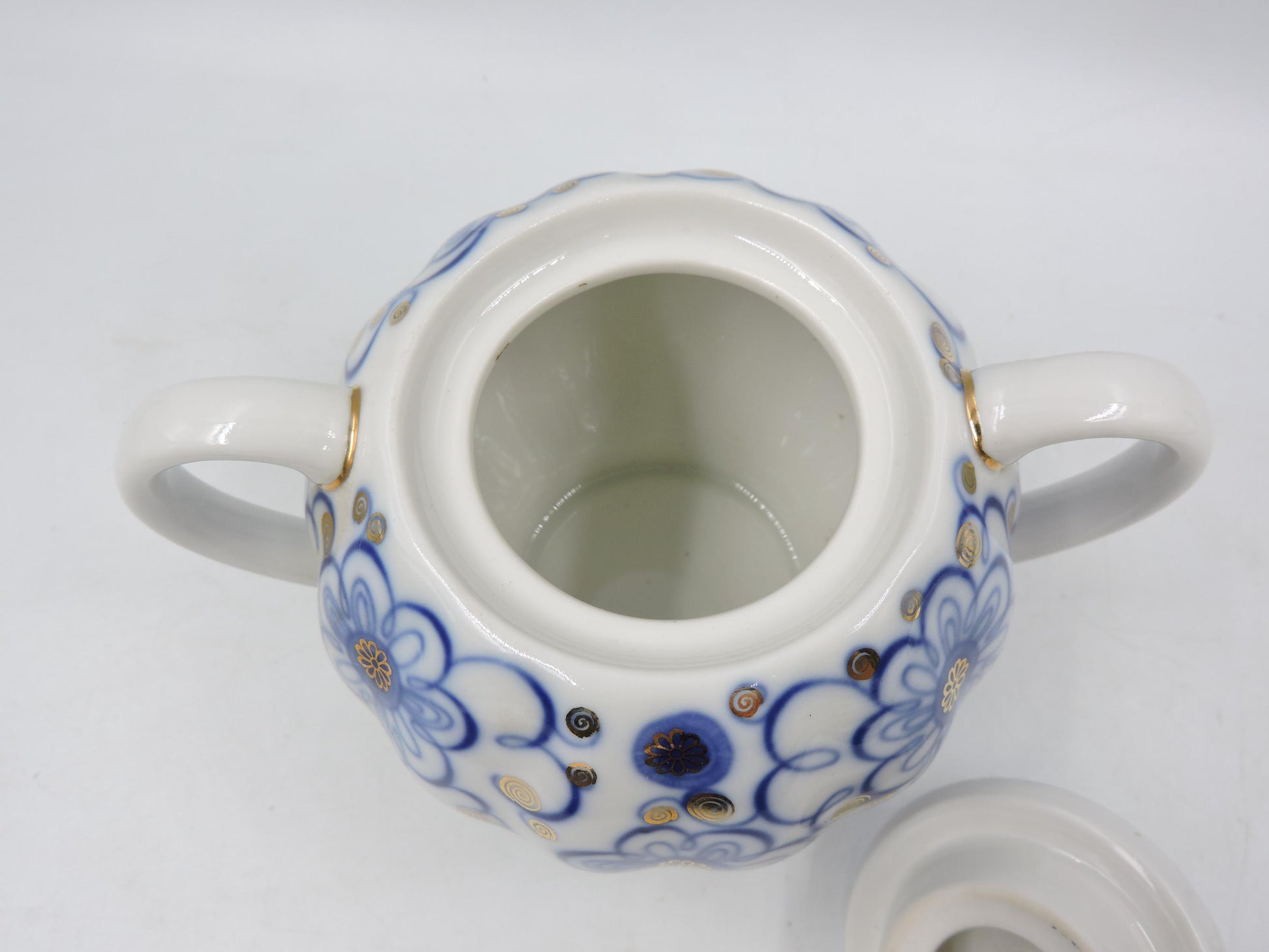 Lomonosov Imperial Porcelain Cornflower Sugar Bowl 450ml (15.2 oz)