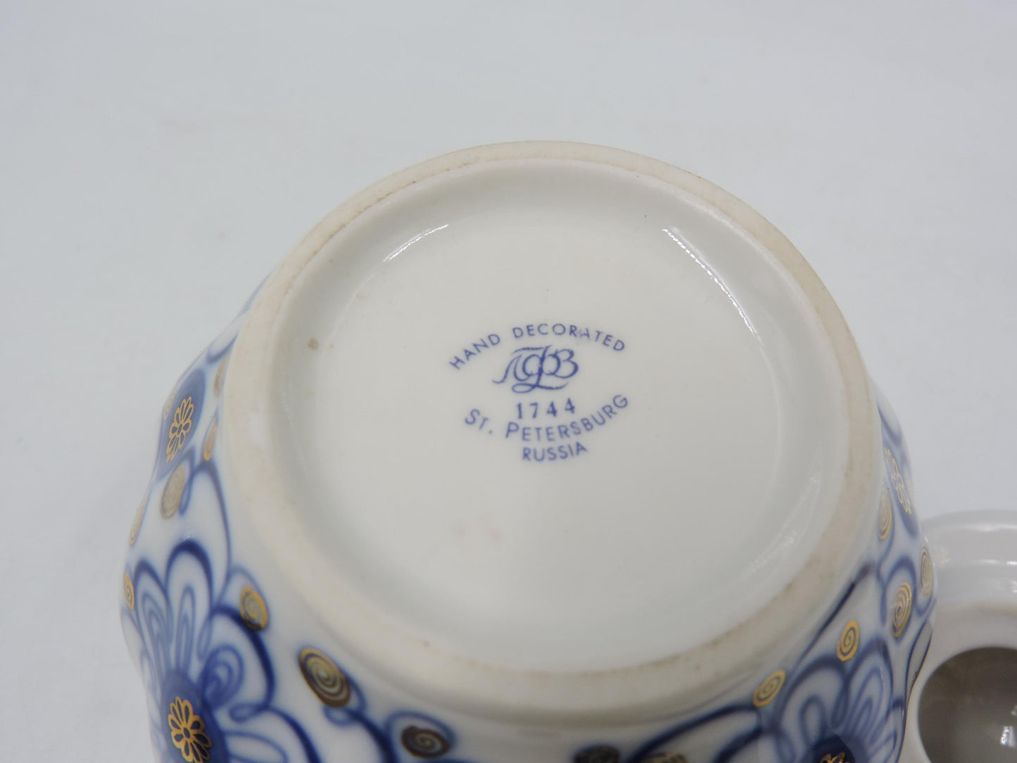 Lomonosov Imperial Porcelain Cornflower Sugar Bowl 450ml (15.2 oz)
