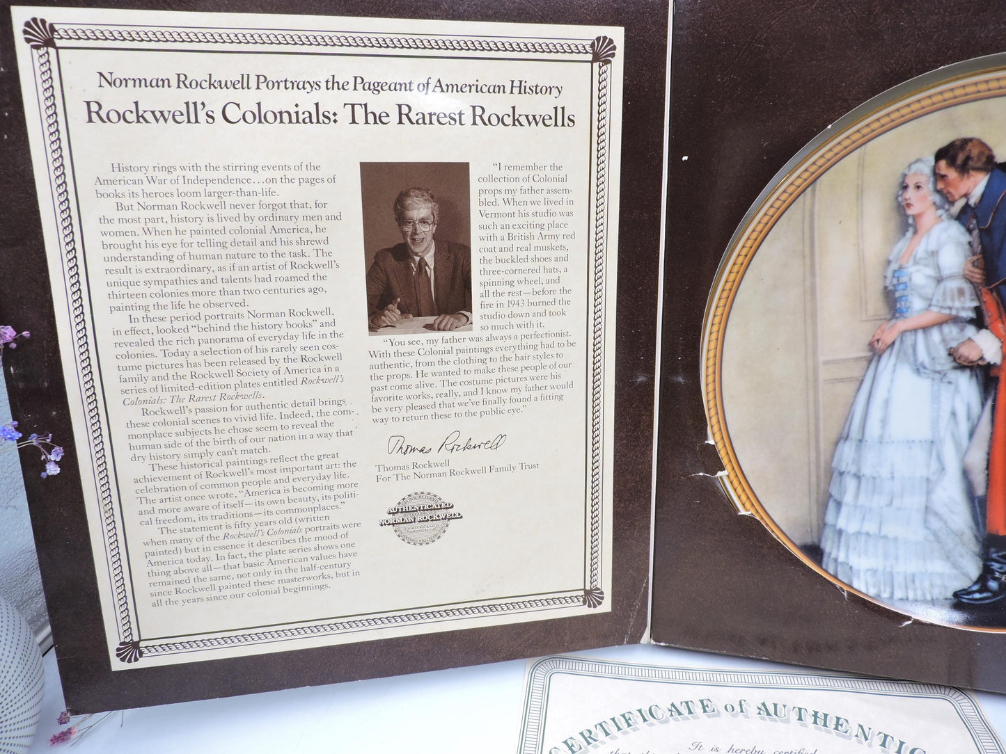Vintage Norman Rockwell Collector Plate The Unexpected Proposal