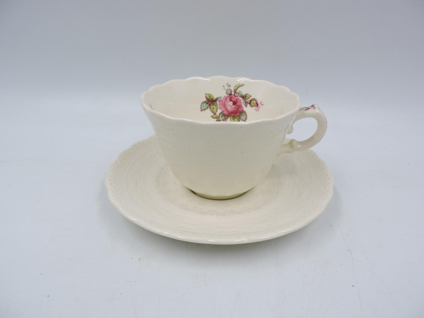 Vintage Spode Billingsley Rose Teacup and Saucer