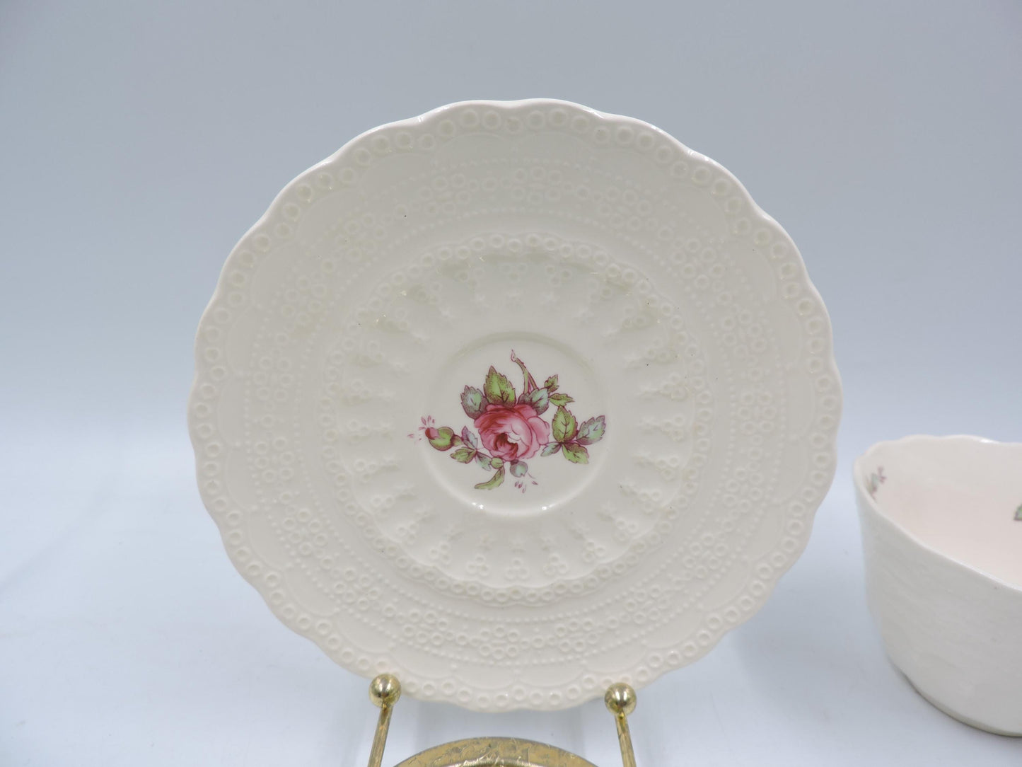 Vintage Spode Billingsley Rose Teacup and Saucer