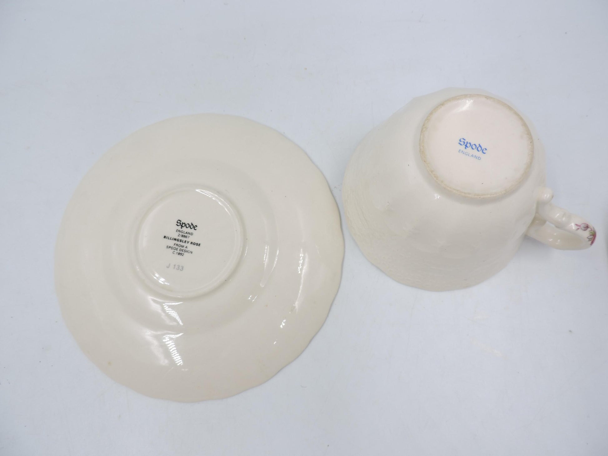 Vintage Spode Billingsley Rose Teacup and Saucer