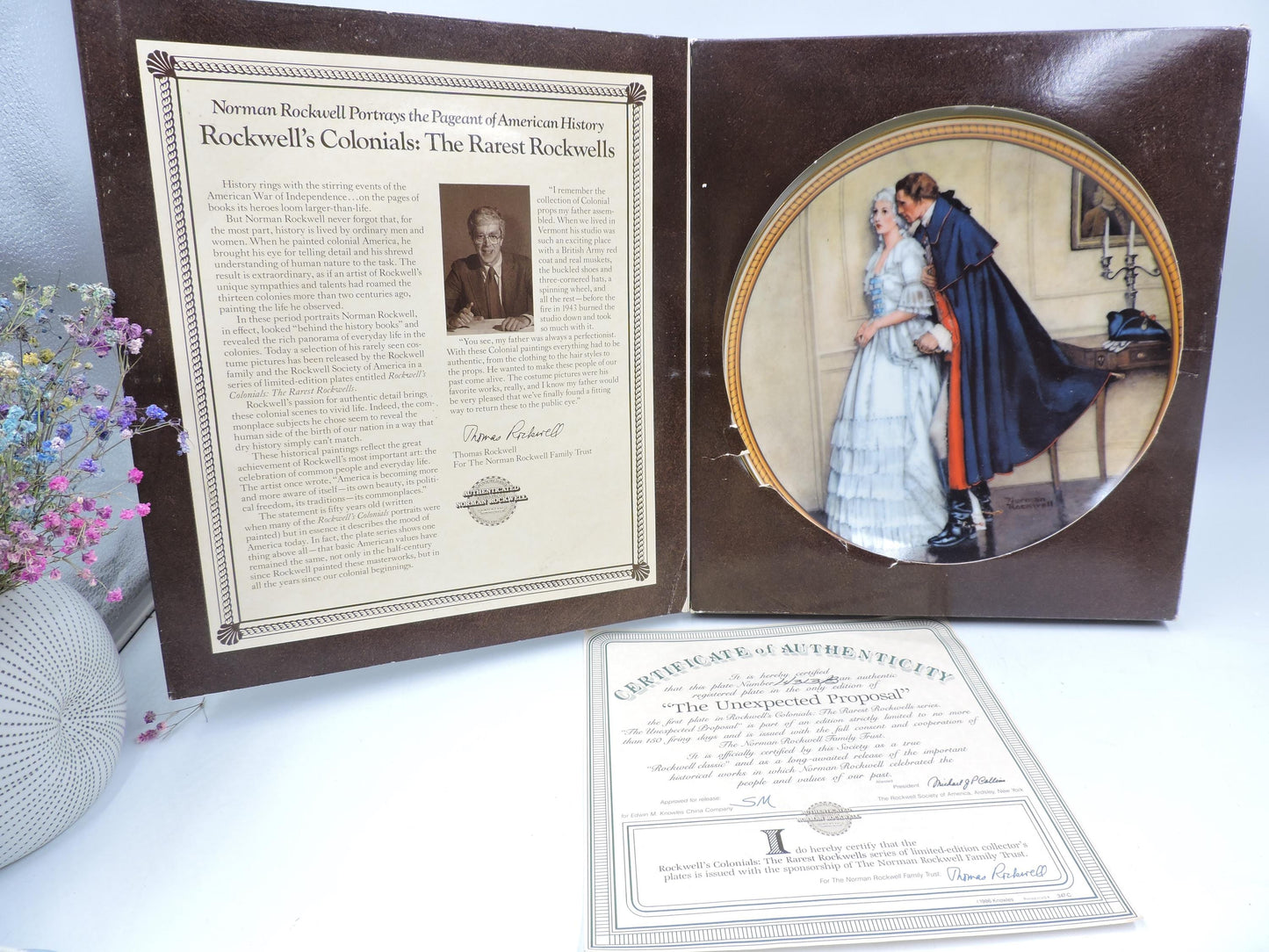 Vintage Norman Rockwell Collector Plate The Unexpected Proposal