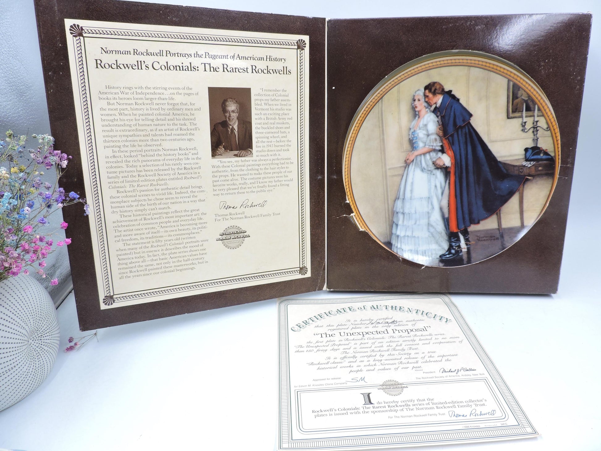 Vintage Norman Rockwell Collector Plate The Unexpected Proposal