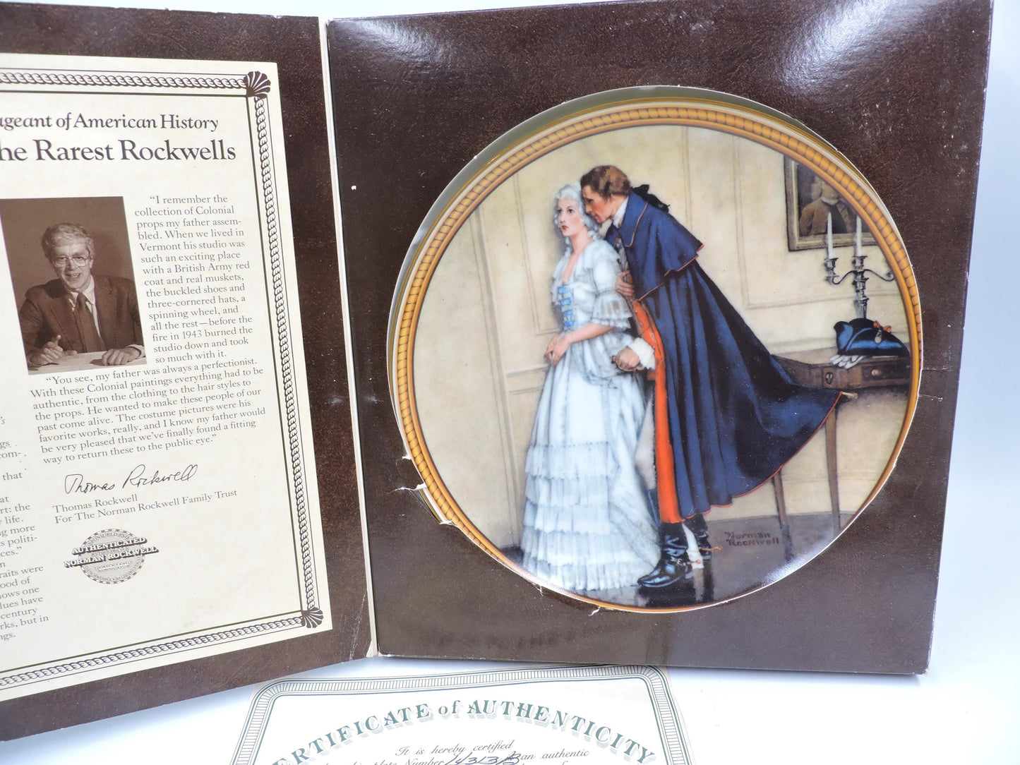 Vintage Norman Rockwell Collector Plate The Unexpected Proposal
