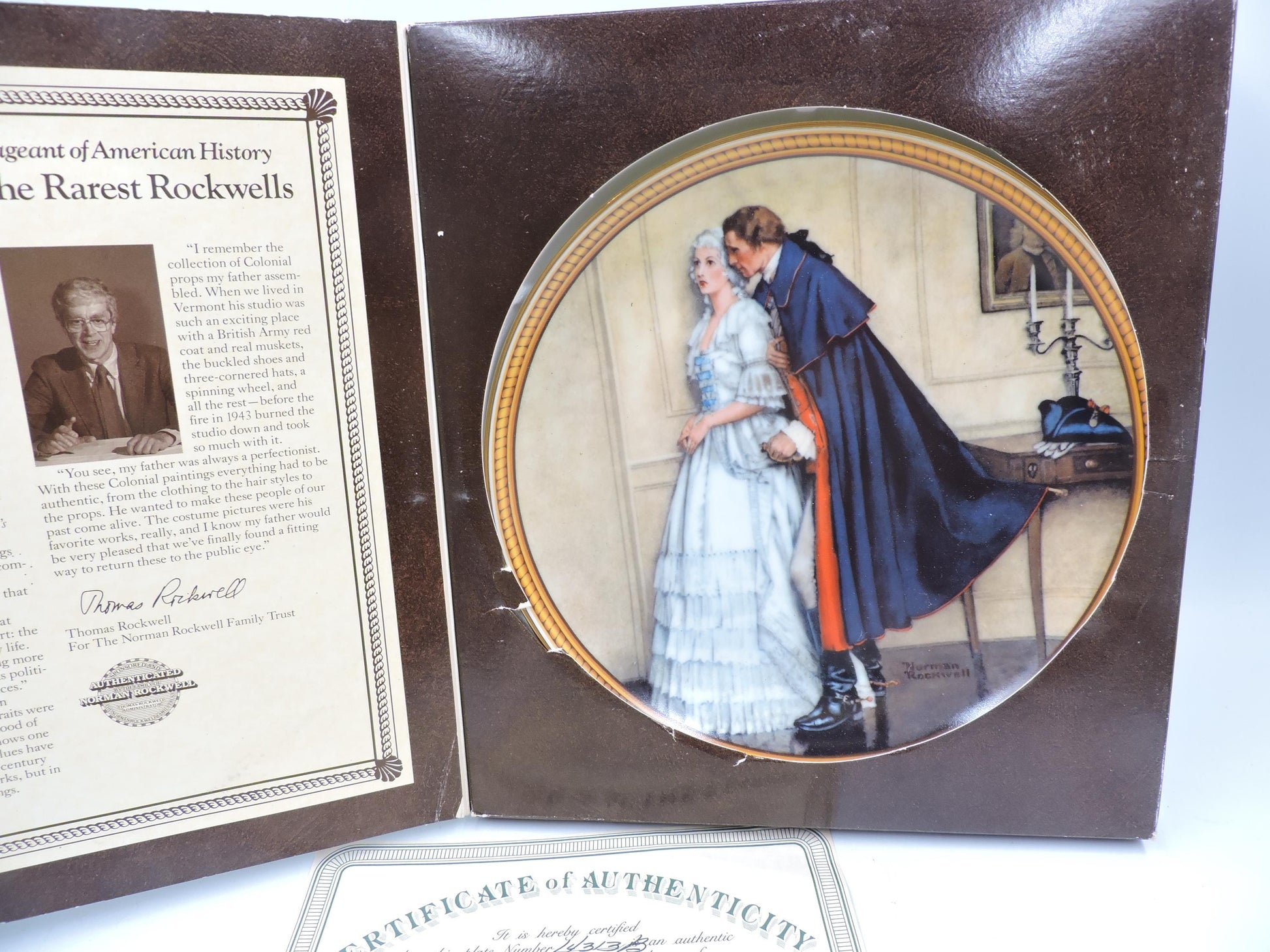 Vintage Norman Rockwell Collector Plate The Unexpected Proposal