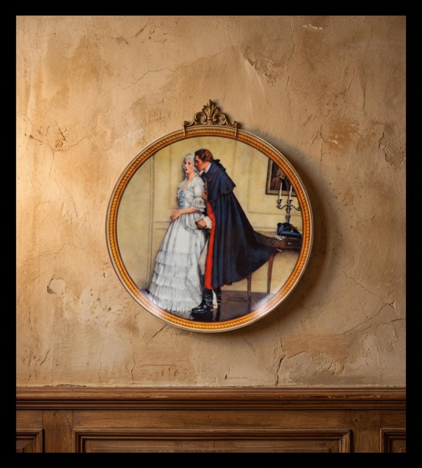 Vintage Norman Rockwell Collector Plate The Unexpected Proposal