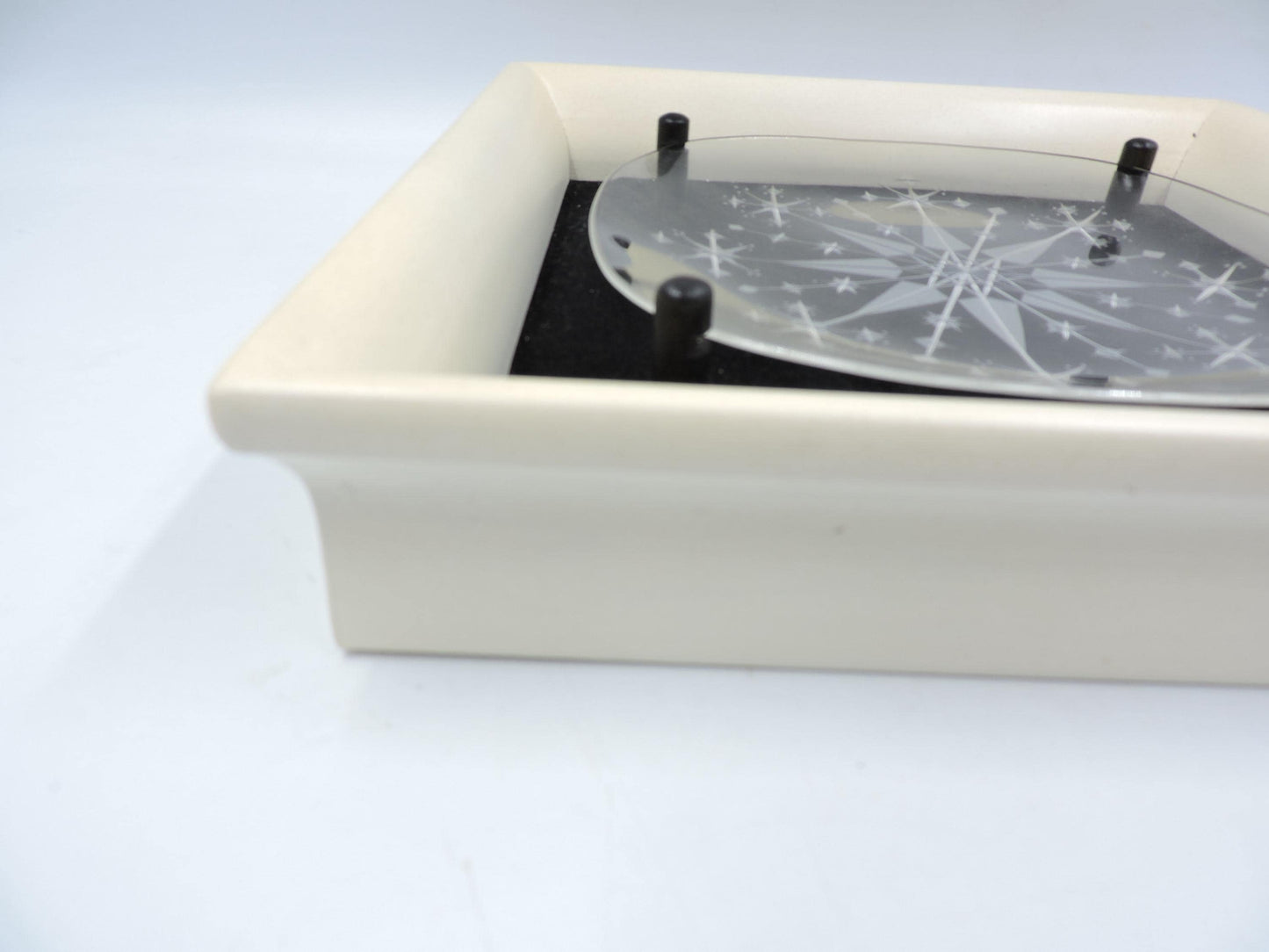 1977 Vintage Iittala Finland Crystal Snowflake Art Plate