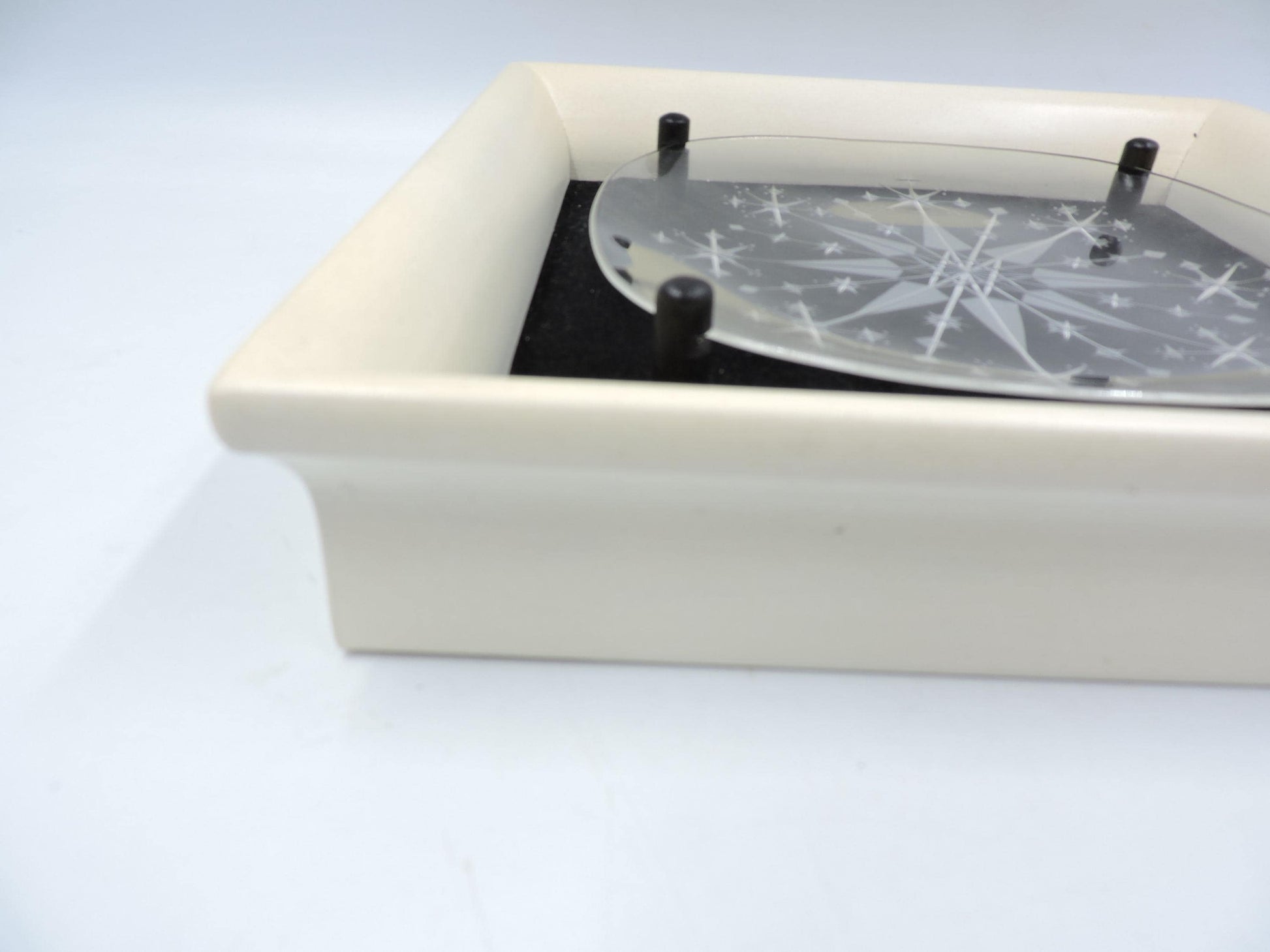 1977 Vintage Iittala Finland Crystal Snowflake Art Plate