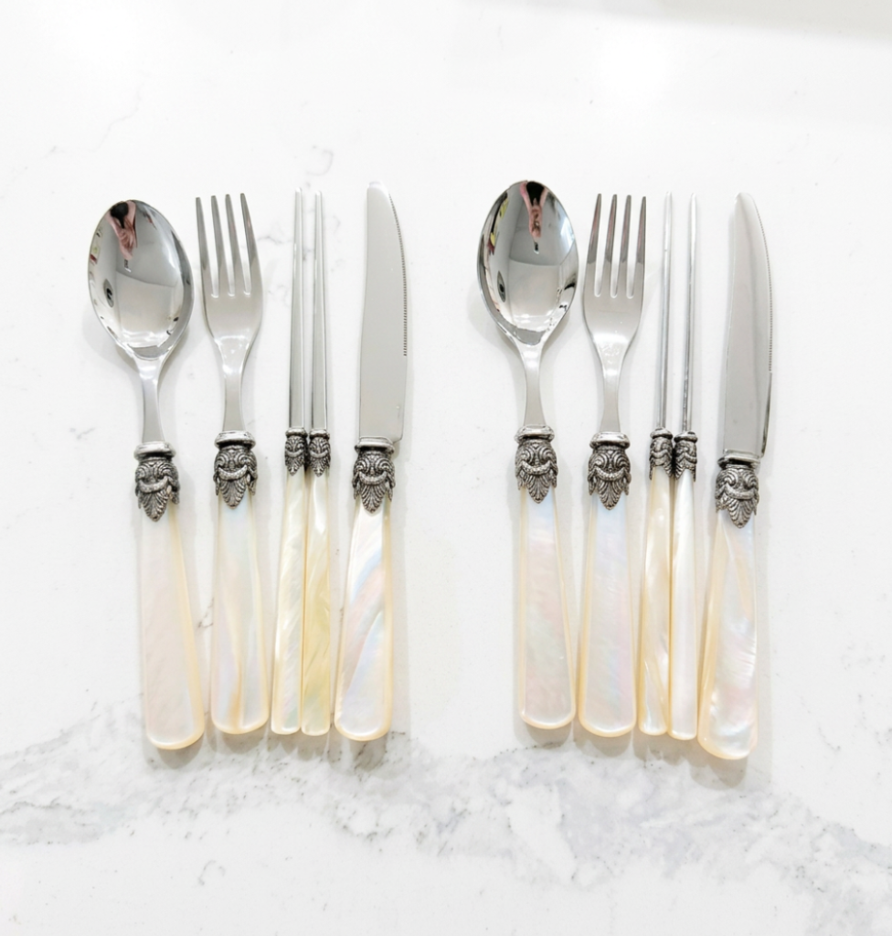 EME Flatware Napoleon Spoon, Fork, chopsticks, knife Set 8pcs (Brand New)