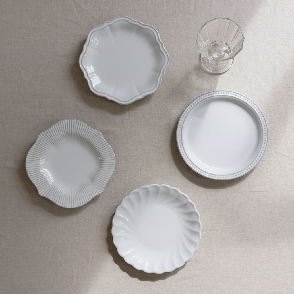 Blanc 4-Piece Mix & Match Plate Set
