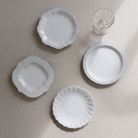 Blanc 4-Piece Mix & Match Plate Set