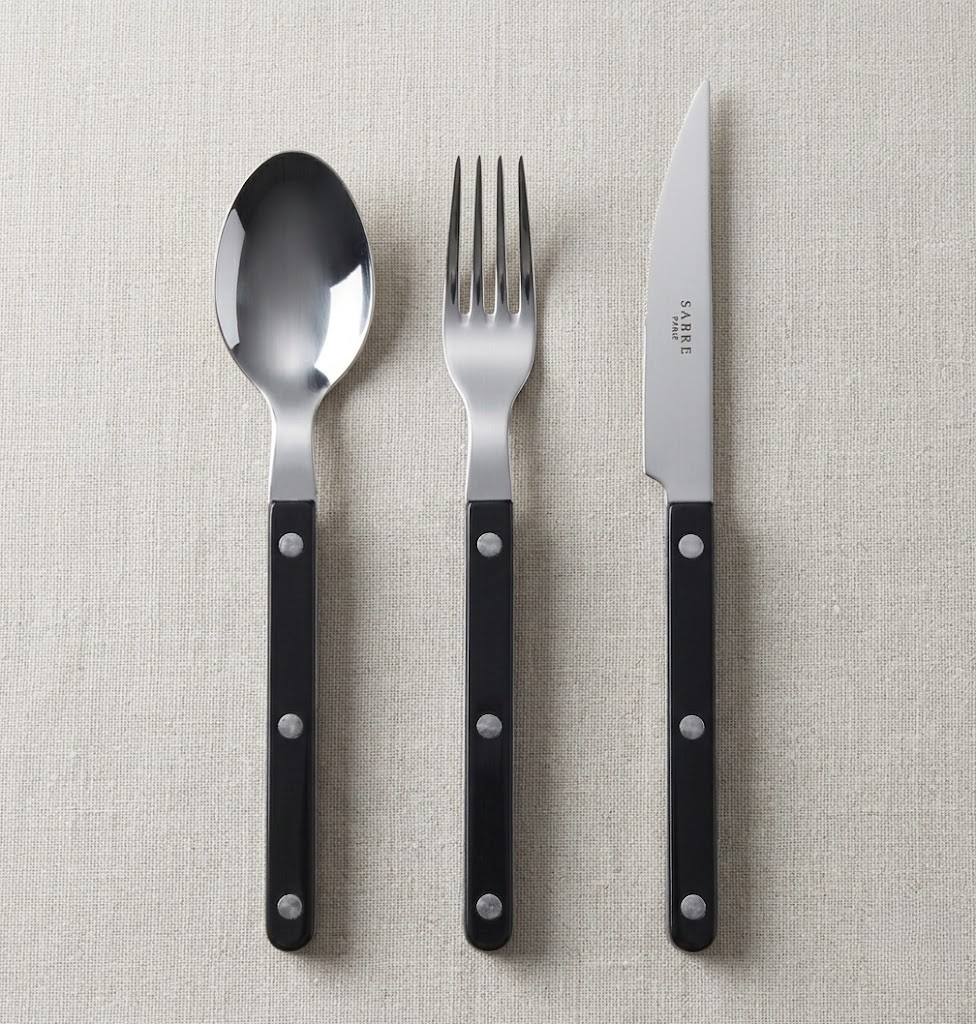 Sabre Bistrot Flatware – 3‑Piece Set Black