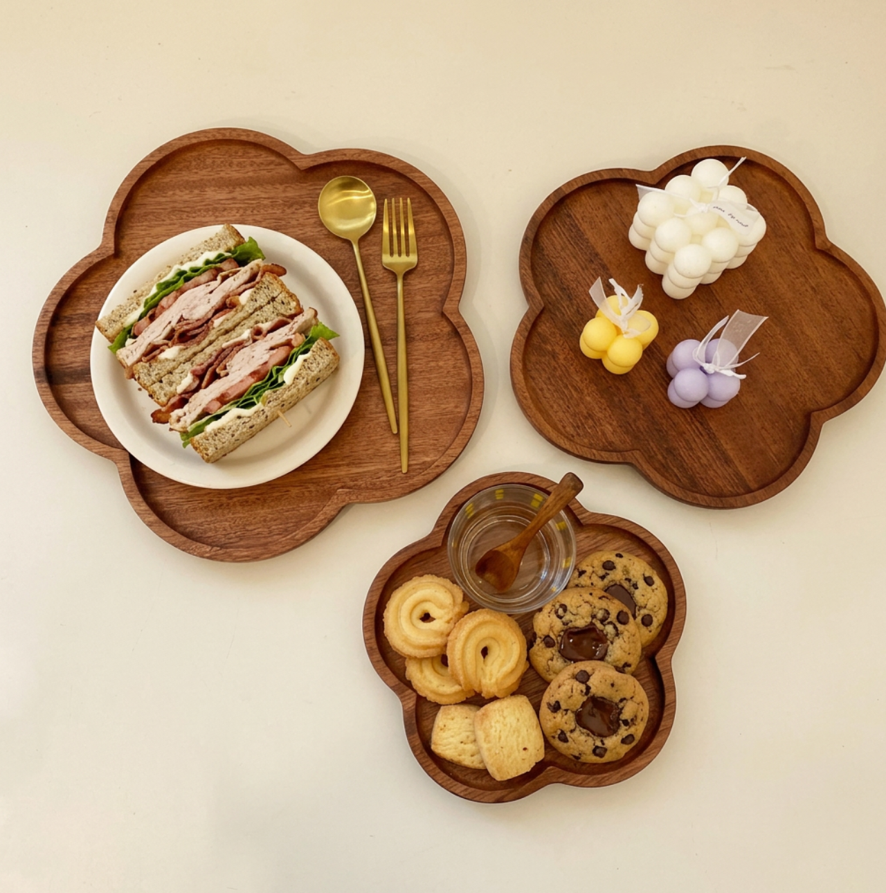 Acacia Wood Flower Petal Tray